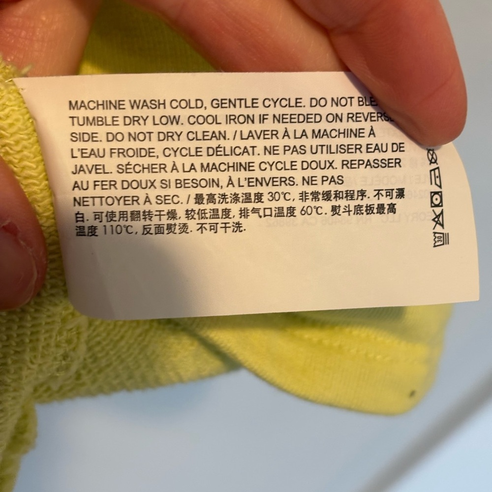 Theory Lemon Short Sleeve Sweatshirt Dress 190 - Picture 5 of 5